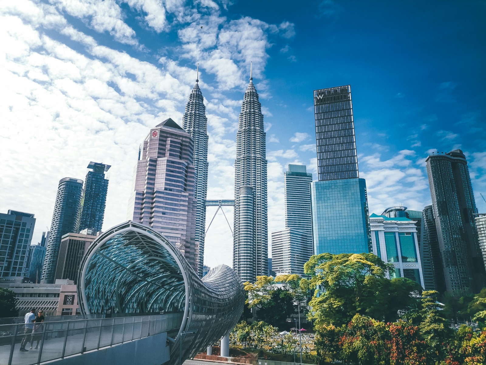 Kuala Lumpur skyline with Petronas Twin Towers